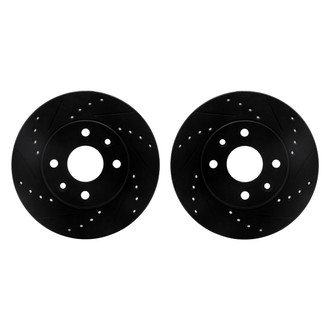 R1 Concepts® - Drilled and Slotted Front Brake Rotor Set