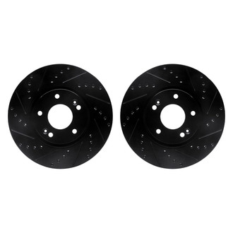 R1 Concepts® - Drilled and Slotted Front Brake Rotor Set
