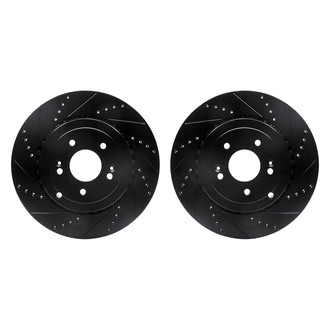 R1 Concepts® - Drilled and Slotted Rear Brake Rotor Set