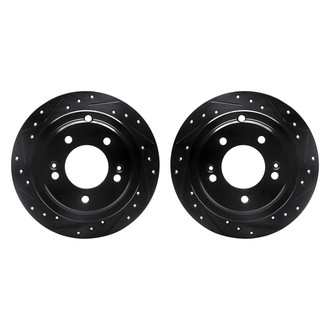 R1 Concepts® - Drilled and Slotted Rear Brake Rotor Set