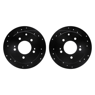 R1 Concepts® - Drilled and Slotted Rear Brake Rotor Set