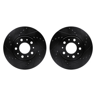 R1 Concepts® - Drilled and Slotted Front Brake Rotor Set