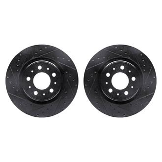 R1 Concepts® - Drilled and Slotted Front Brake Rotor Set