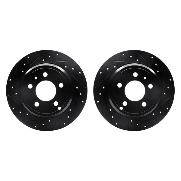 R1 Concepts® - Drilled and Slotted Rear Brake Rotor Set