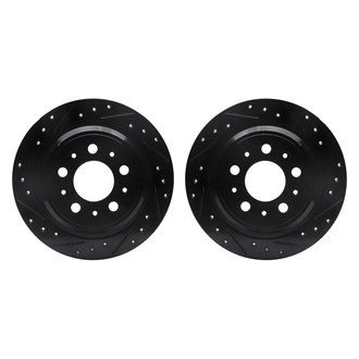 R1 Concepts® - Drilled and Slotted Rear Brake Rotor Set