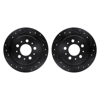 R1 Concepts® - Drilled and Slotted Rear Brake Rotor Set