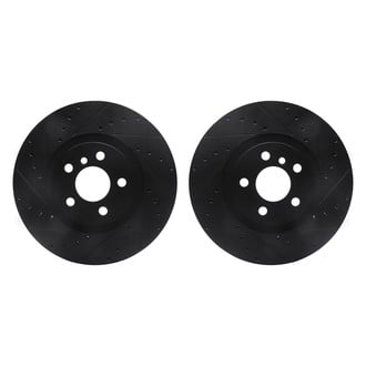R1 Concepts® - Drilled and Slotted Front Brake Rotor Set