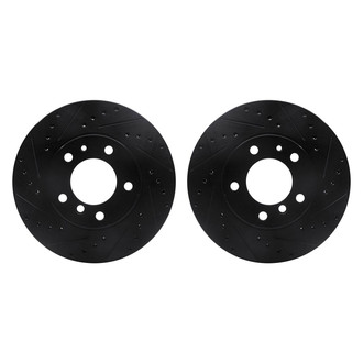 R1 Concepts® - Drilled and Slotted Front Brake Rotor Set