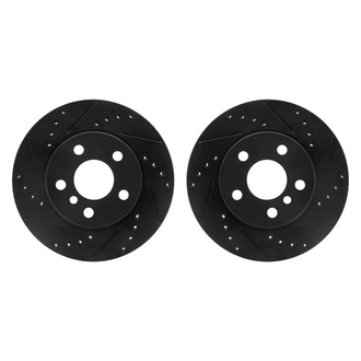 R1 Concepts® - Drilled and Slotted Front Brake Rotor Set