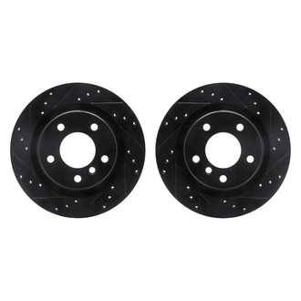R1 Concepts® - Drilled and Slotted Rear Brake Rotor Set