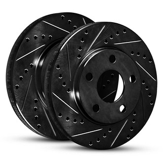 R1 Concepts® - eLINE Series™ Drilled and Slotted Rear Brake Rotor Set