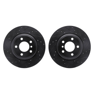 R1 Concepts® - Drilled and Slotted Rear Brake Rotor Set