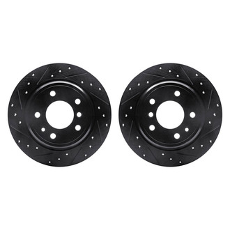 R1 Concepts® - Drilled and Slotted Rear Brake Rotor Set