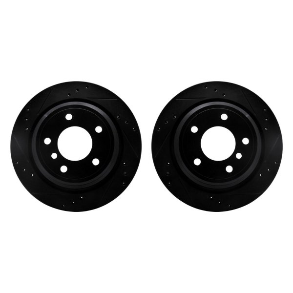 R1 Concepts® - Drilled and Slotted Rear Brake Rotor Set