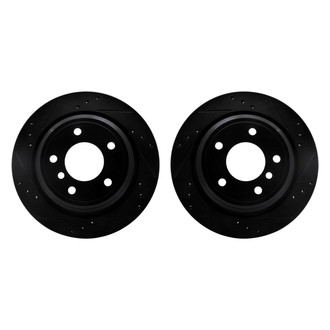 R1 Concepts® - Drilled and Slotted Rear Brake Rotor Set