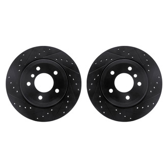 R1 Concepts® - Drilled and Slotted Rear Brake Rotor Set