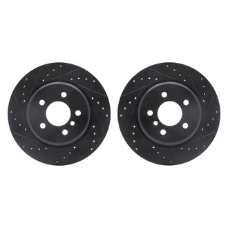 R1 Concepts® - Drilled and Slotted Rear Brake Rotor Set