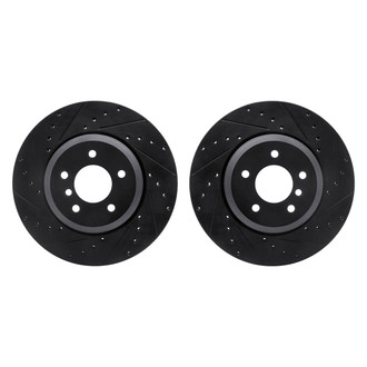R1 Concepts® - Drilled and Slotted Rear Brake Rotor Set