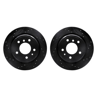 R1 Concepts® - Drilled and Slotted Rear Brake Rotor Set