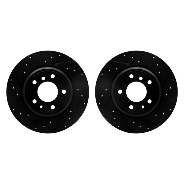 R1 Concepts® - Drilled and Slotted Rear Brake Rotor Set