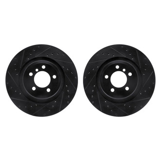 R1 Concepts® - Drilled and Slotted Rear Brake Rotor Set