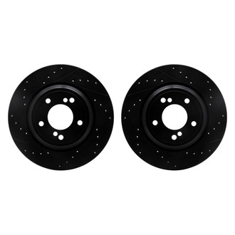 R1 Concepts® - Drilled and Slotted Rear Brake Rotor Set