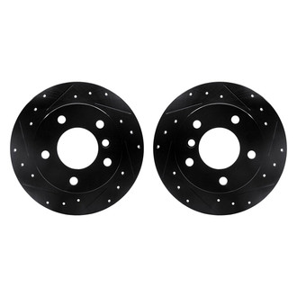 R1 Concepts® - Drilled and Slotted Rear Brake Rotor Set