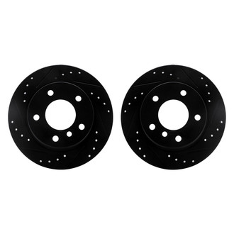 R1 Concepts® - Drilled and Slotted Rear Brake Rotor Set