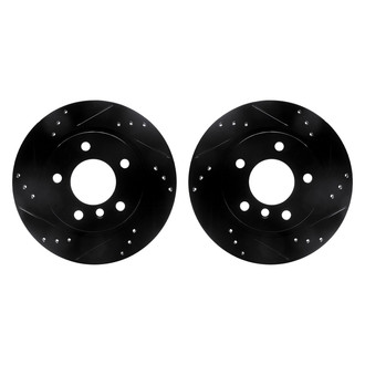 R1 Concepts® - Drilled and Slotted Rear Brake Rotor Set