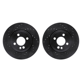 R1 Concepts® - Drilled and Slotted Front Brake Rotor Set