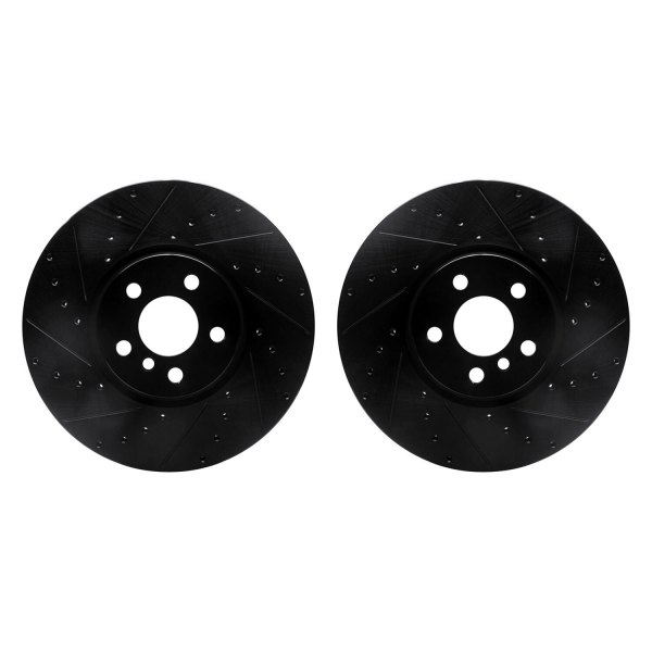 R1 Concepts® - Drilled and Slotted Front Brake Rotor Set