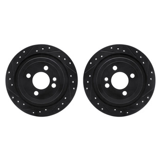 R1 Concepts® - Drilled and Slotted Rear Brake Rotor Set