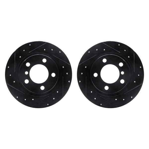 R1 Concepts® - Drilled and Slotted Rear Brake Rotor Set