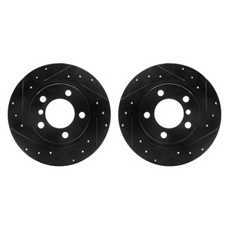 R1 Concepts® - Drilled and Slotted Rear Brake Rotor Set