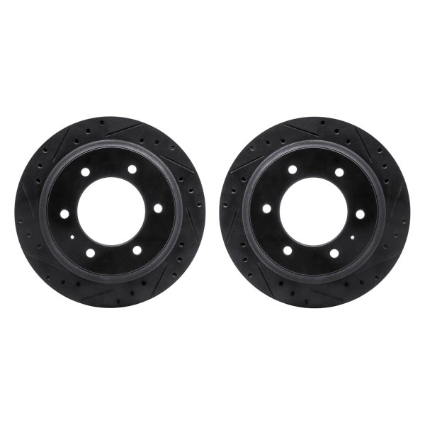 R1 Concepts® - Drilled and Slotted Rear Brake Rotor Set