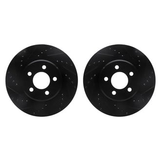 R1 Concepts® - Drilled and Slotted Front Brake Rotor Set