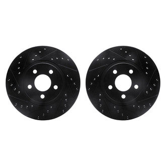 R1 Concepts® - Drilled and Slotted Front Brake Rotor Set