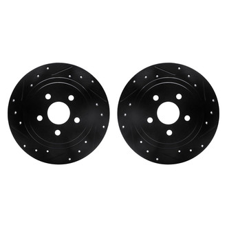 R1 Concepts® - Drilled and Slotted Rear Brake Rotor Set