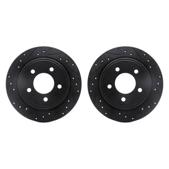 R1 Concepts® - Drilled and Slotted Rear Brake Rotor Set