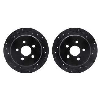 R1 Concepts® - Drilled and Slotted Rear Brake Rotor Set