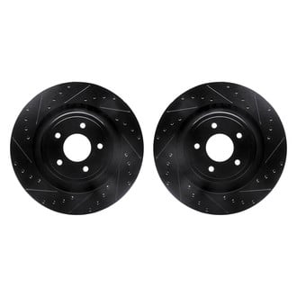 R1 Concepts® - Drilled and Slotted Front Brake Rotor Set