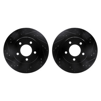 R1 Concepts® - Drilled and Slotted Front Brake Rotor Set