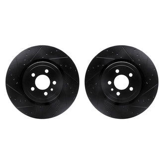 R1 Concepts® - Drilled and Slotted Front Brake Rotor Set