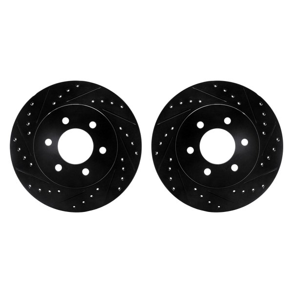 R1 Concepts® - Drilled and Slotted Front Brake Rotor Set