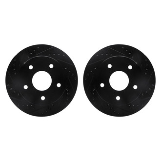 R1 Concepts® - Drilled and Slotted Front Brake Rotor Set