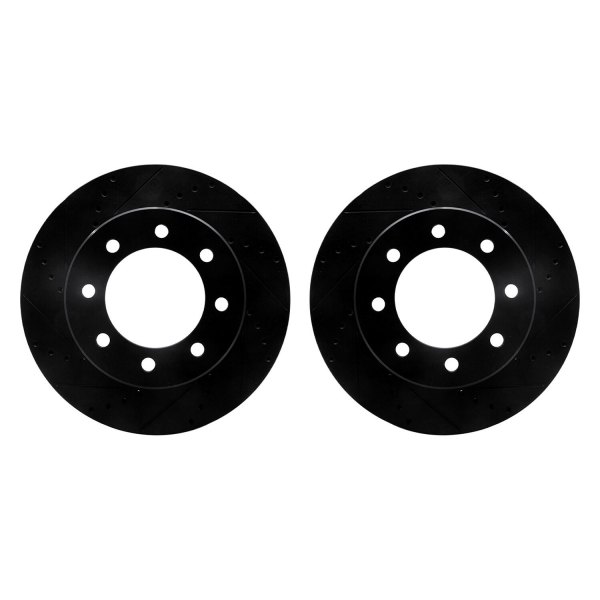 R1 Concepts® - Drilled and Slotted Front Brake Rotor Set