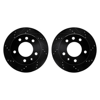 R1 Concepts® - Drilled and Slotted Front Brake Rotor Set