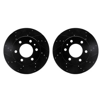 R1 Concepts® - Drilled and Slotted Front Brake Rotor Set