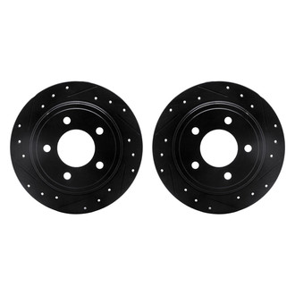 R1 Concepts® - Drilled and Slotted Rear Brake Rotor Set