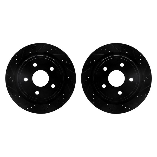 R1 Concepts® - Drilled and Slotted Rear Brake Rotor Set